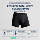 Boxer UltraDry - Cueca Reutilizável Ultra Absorvente